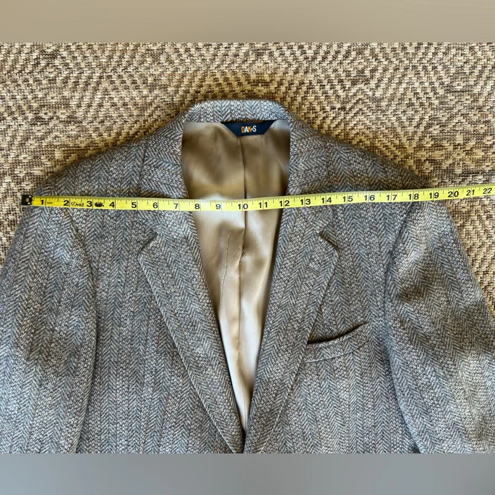 Vintage Mens Harris Tweed Sport Coat Blazer Mens DAKS Jacket Academia Preppy Woo